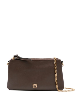 PINKO double-zip leather cross body bag - Brown