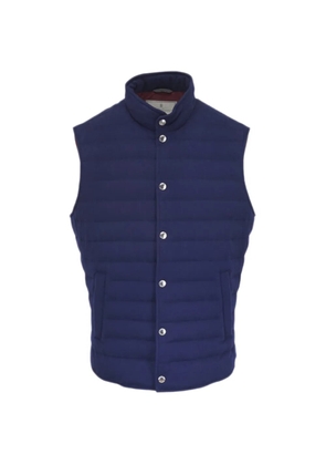 Brunello Cucinelli buttoned quilted waistcoat - Blue