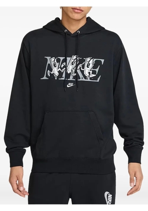 Nike graphic-print hoodie - Black