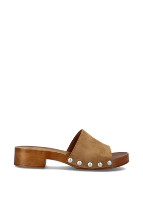 Copenhagen suede mules - Neutrals