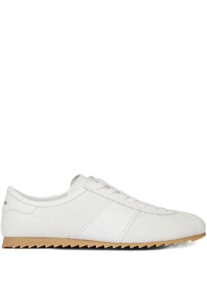 SANDRO panelled lace-up sneakers - White
