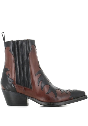 Sartore SR3651 leather flame-pattern boots - Brown