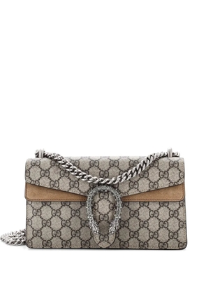 Gucci Pre-Owned Dionysus Bag GG Coated Canvas with Crystal Embellished Metal Small shoulder bag - Brown