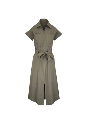 Antonelli belted zipped midi dress - Green