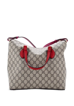 Gucci Pre-Owned Signature Fold Over Tote GG Coated Canvas with Leather Medium satchel - Pink