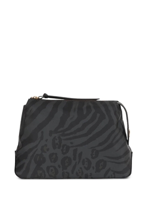 PINKO animal-print zipped make-up bag - Green