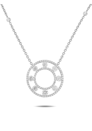 LB Exclusive diamond circle pendant necklacet otalling 1,70 carats - Silver