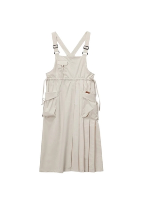 Musium Div. buckle pleated midi dress - Neutrals