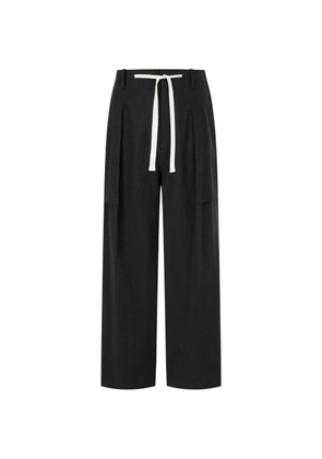 TOMBOY pintuck drawstring trousers - Black