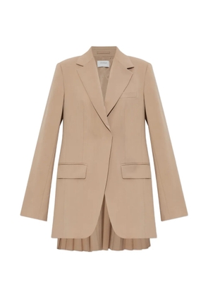 Sportmax Mela pleated-detail blazer - Neutrals