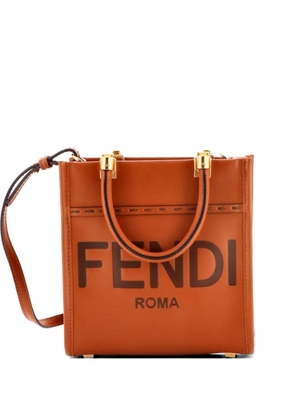 Fendi Pre-Owned Sunshine Shopper Tote Leather Mini crossbody bag - Brown