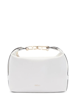 Furla small Tonie arch removable handle leather shoulder bag - White