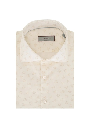 Canali botanical print floral shirt - Neutrals