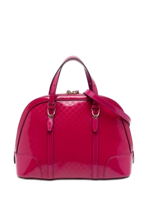 Gucci Pre-Owned 2016-2025 Small Microguccissima Patent Nice Dome satchel - Pink