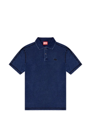 Diesel topstitch polo shirt - Blue