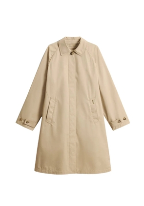Woolrich shirt-collar raglan-sleeve trench coat - Neutrals
