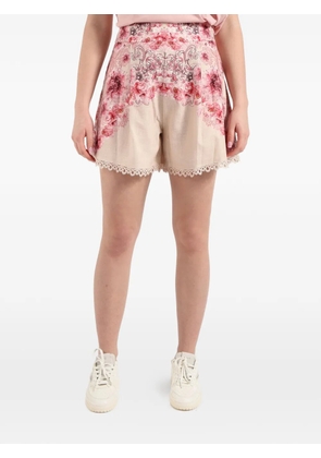 AMOSA floral lace shorts - Pink