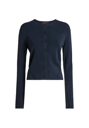 High Guipure panelling cardigan - Blue