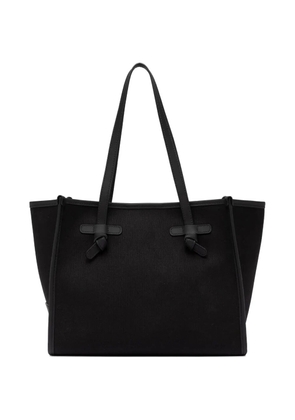 GIANNI CHIARINI Marcella leather trim shopping tote - Black