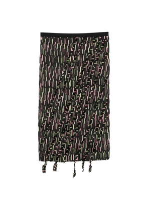 JNBY geometric-print midi skirt - Black