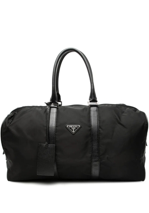 Prada Pre-Owned 2013-2026 Saffiano Trimmed Tessuto travel bag - Black