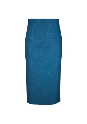 Kiton split pencil skirt - Blue