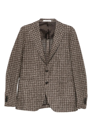 Tagliatore houndstooth button blazer - Brown