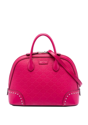 Gucci Pre-Owned 2016-2026 Guccissima Hilary Lux Dome satchel - Pink