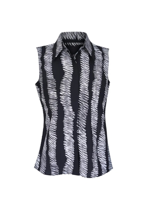 Akris Punto graphic-print sleeveless shirt - Black