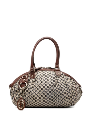 Gucci Pre-Owned 2000-2015 Diamante Canvas Sukey satchel - Brown