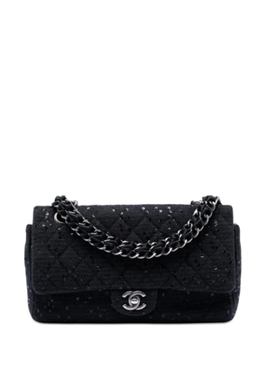 CHANEL Pre-Owned 2008-2009 Medium Classic Tweed Sequin Double Flap shoulder bag - Black