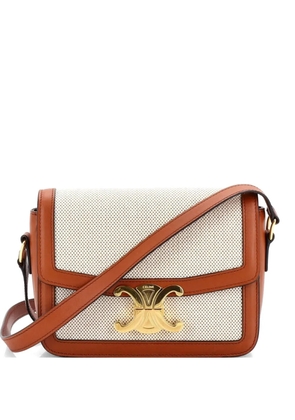 Celine Pre-Owned Triomphe Shoulder Bag Canvas with Leather Teen crossbody bag - Neutrals