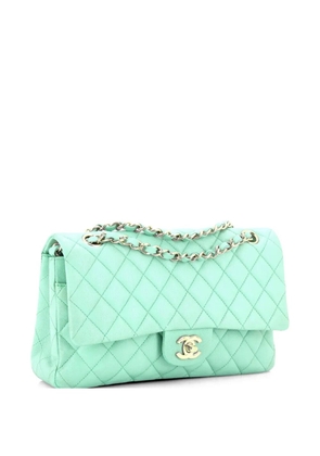 CHANEL Pre-Owned Classic Double Flap Bag Quilted Caviar Medium shoulder bag - Blue