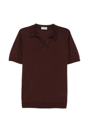 John Smedley Noah skipper collar shirt - Brown
