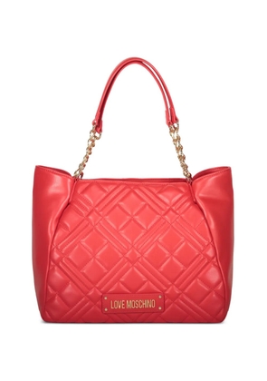 Love Moschino quilted chain tote bag - Red