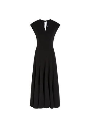 Another Tomorrow V-neck midi dress - Black