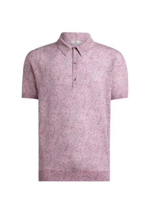 ETRO floral-motif polo shirt - Purple