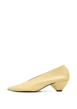 Bimba y Lola pointed-toe block-heel pumps - Yellow