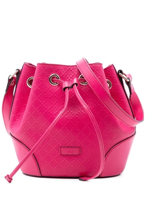 Gucci Pre-Owned 2016-2026 Diamante Leather Bright bucket bag - Pink
