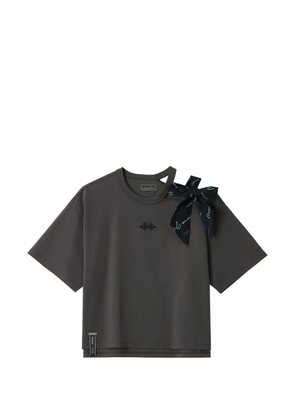 Musium Div. cut-out bow-detail T-shirt - Grey