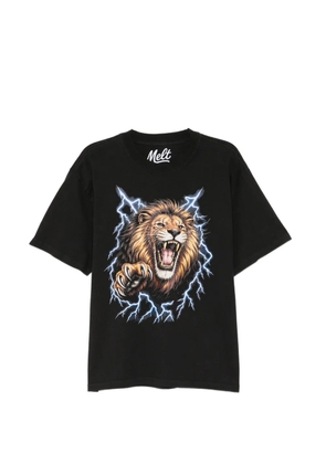 Melt lion-print T-shirt - Black