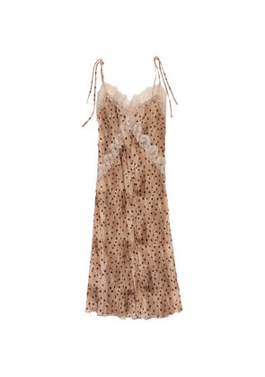 Bimba y Lola polka-dot midi dress - Neutrals