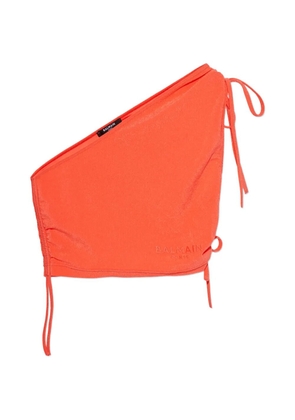 Balmain one-shoulder tie top - Orange