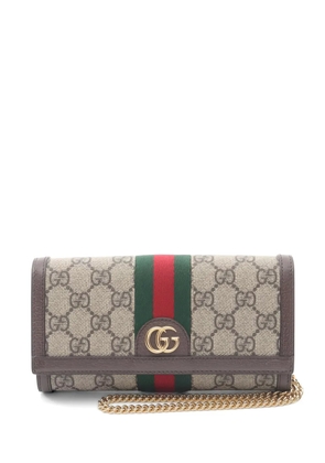 Gucci Pre-Owned 2020s Ophidia GG Supreme chain-strap wallet - Neutrals