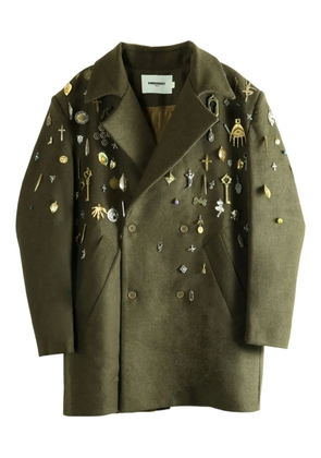 Emergency Room embellished double-breasted coat - Green
