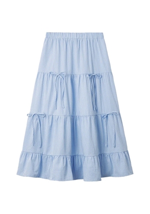 tout a coup striped-pattern midi skirt - Blue