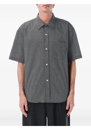 mfpen New Input check-pattern shirt - Black