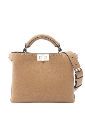 Fendi Pre-Owned 2010-2025 Small Calfskin Selleria Peekaboo ISeeU satchel - Brown