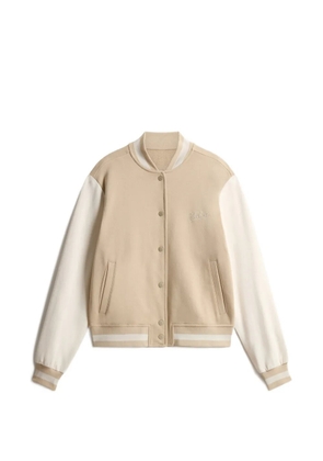 Woolrich snap-button two-tone bomber jacket - Neutrals