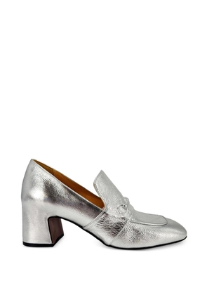 Madison.Maison hidden-bit leather loafers - Silver